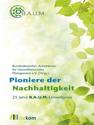 cover image of Pioniere der Nachhaltigkeit